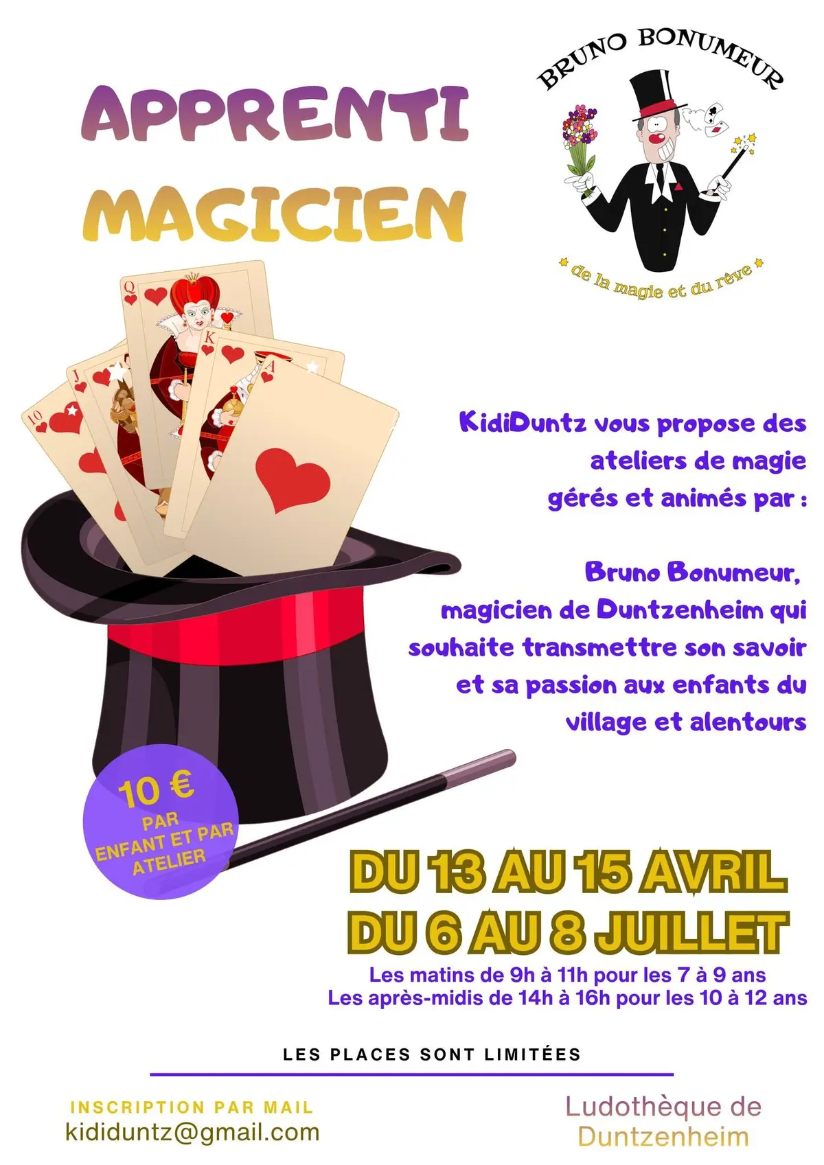 Ateliers magie : vacances d'avril 2026