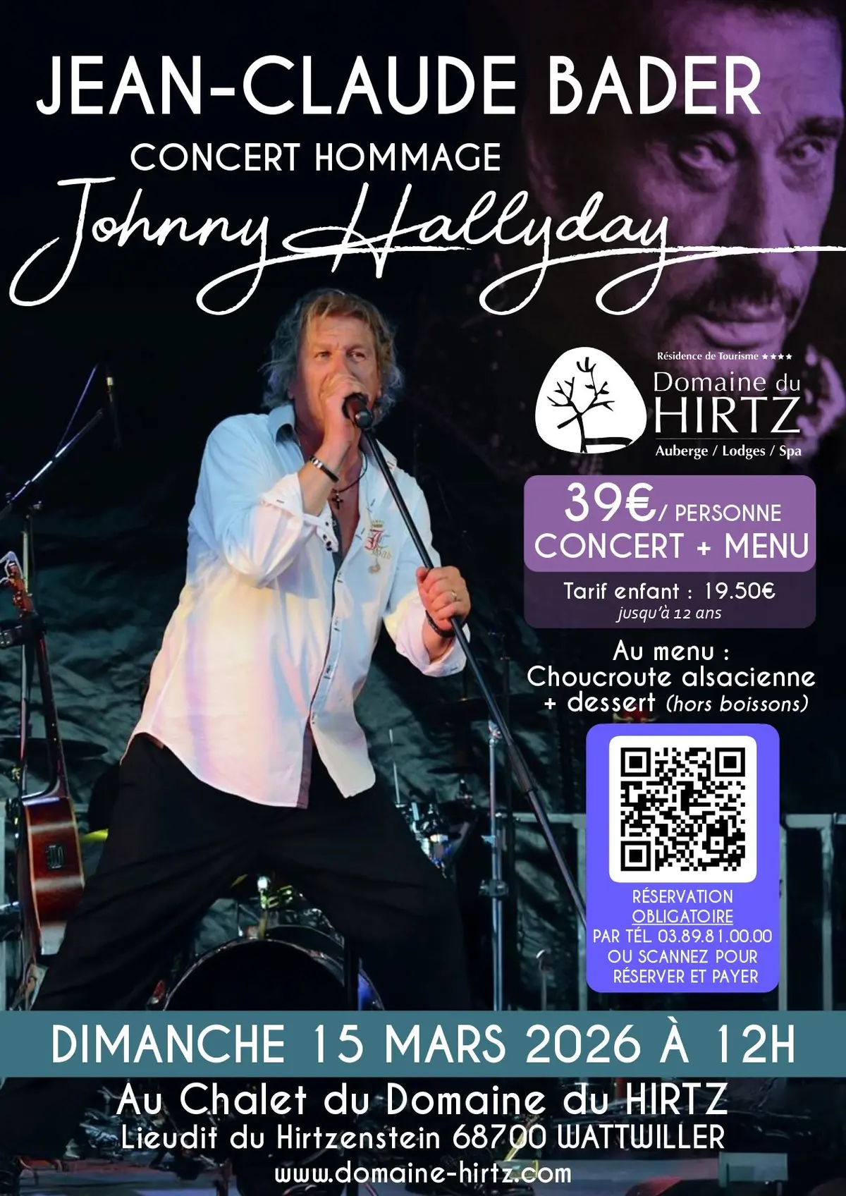 Jean-Claude Bader chante Johnny Hallyday au Domaine du HIRTZ