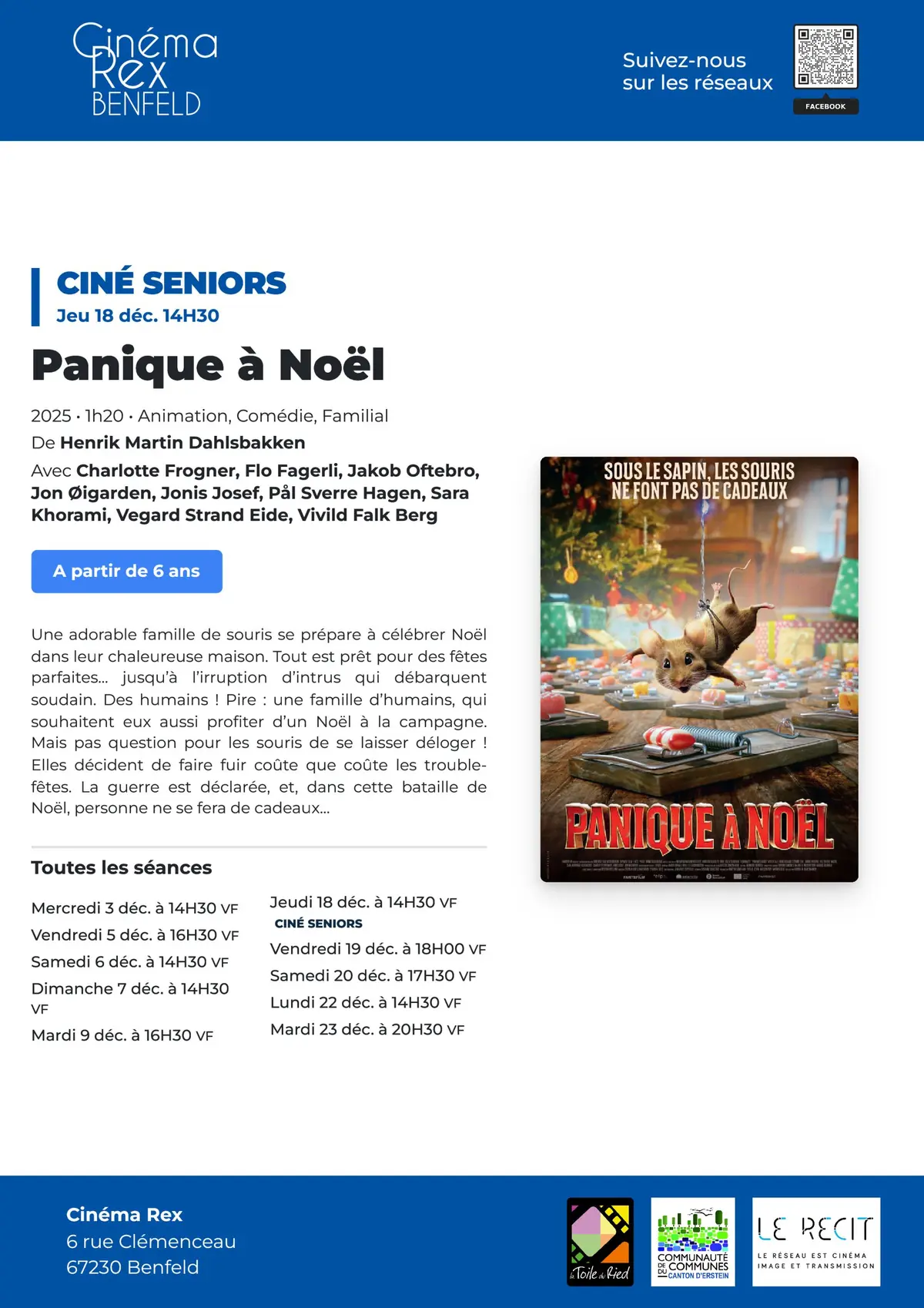 [Cinéma] Ciné Séniors : Panique à Noël 