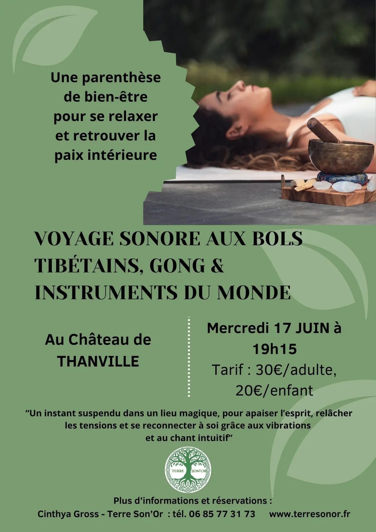 Voyage sonore & bain de gong sacré au Château