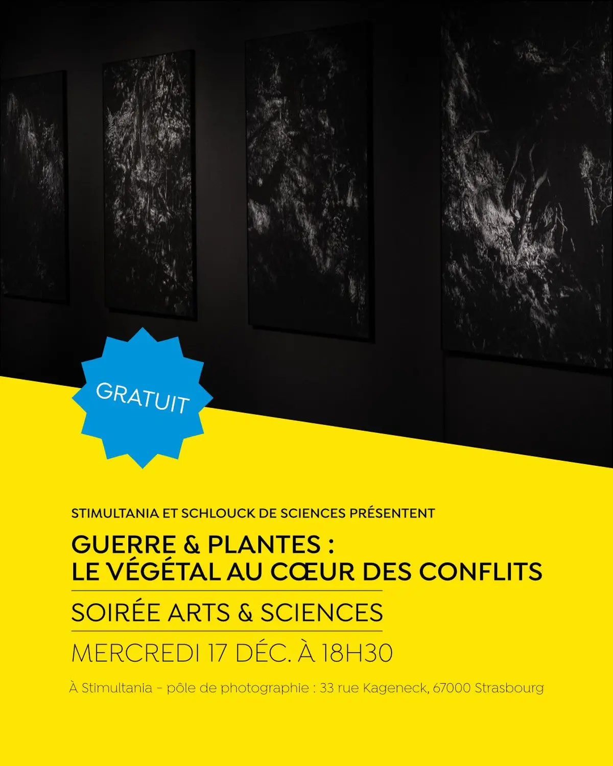 Soirée arts x sciences : guerre & plantes