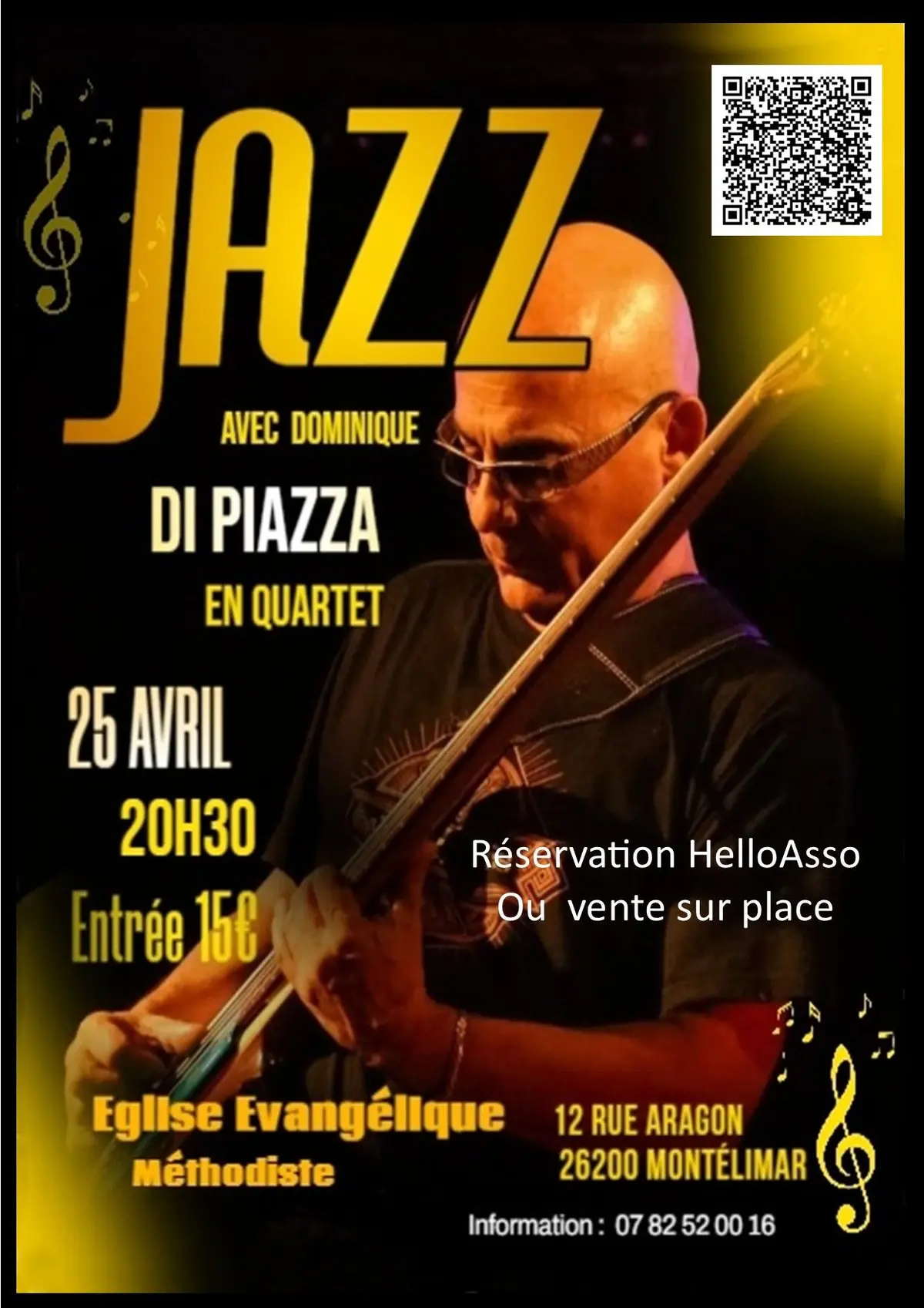 Concert jazz exceptionnelle avec Dominique Di Piazza en quartet