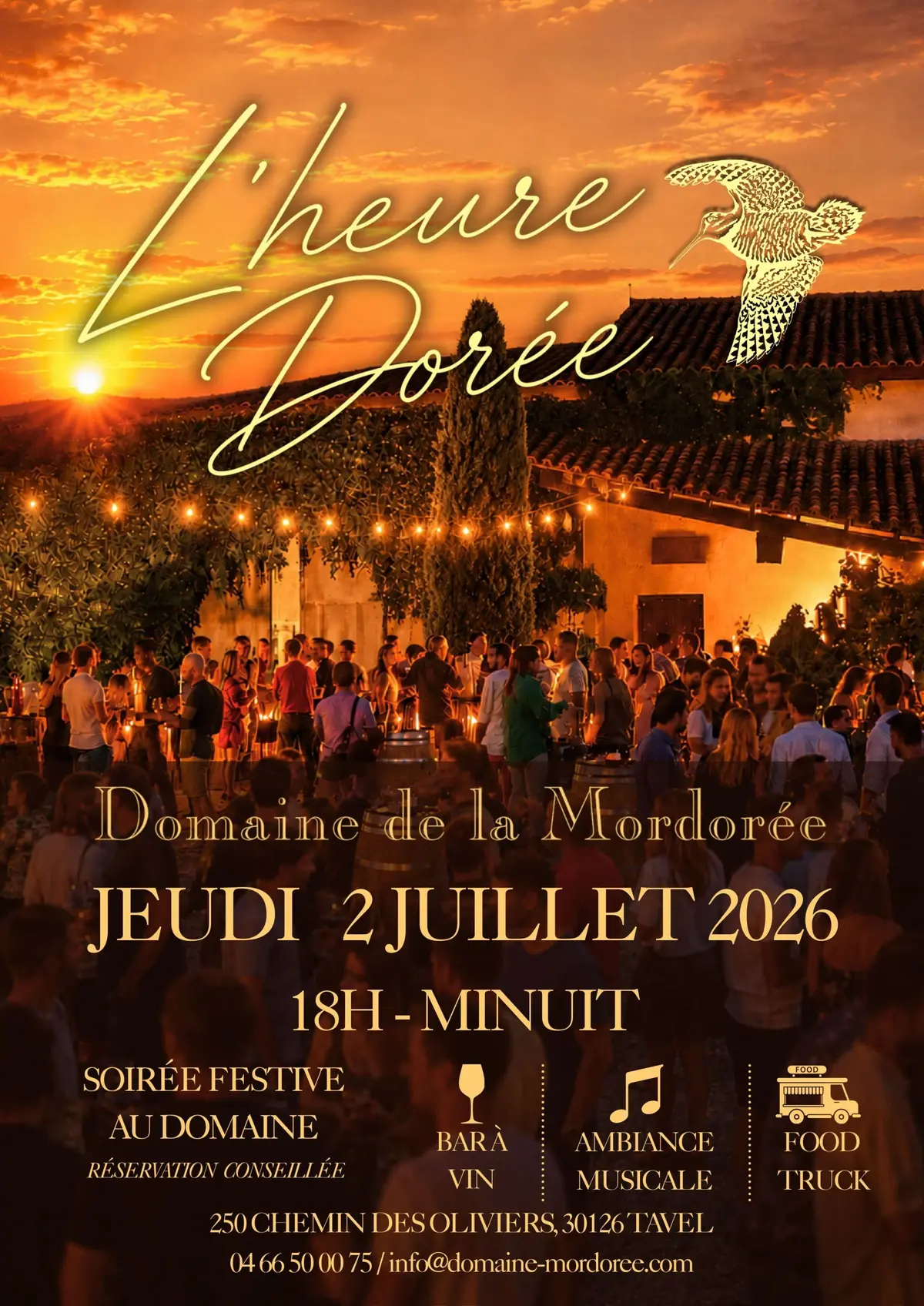 L'heure Dorée - Soirée au domaine, bar à vin, food truck, ambiance musicale