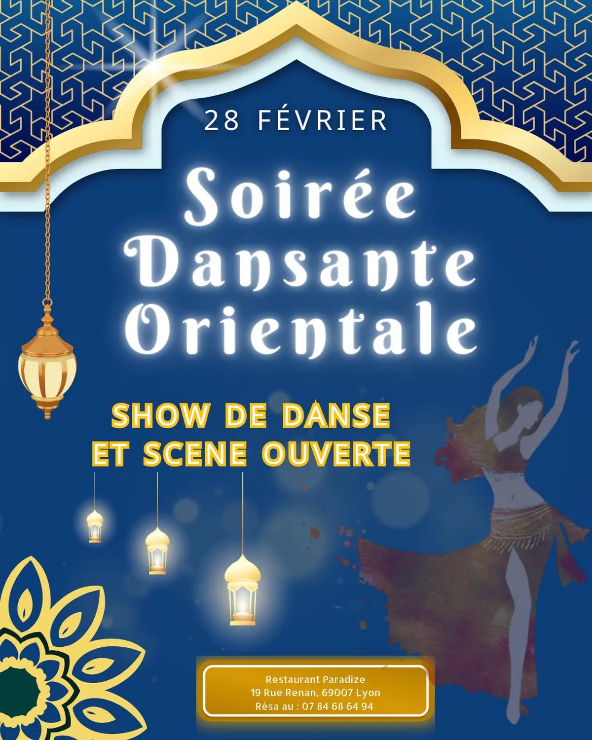 Soirée DANSANTE ORIENTALE avec show et scène ouverte