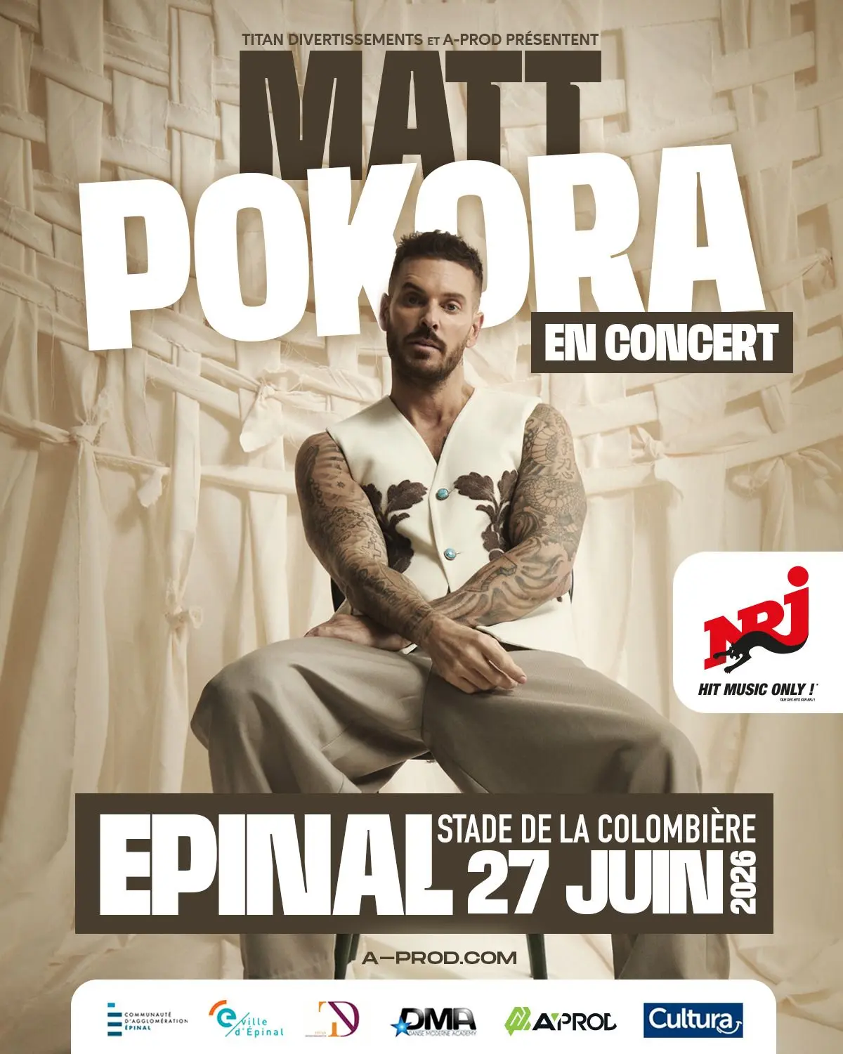 Matt Pokora // Épinal // Stade de la Colombière