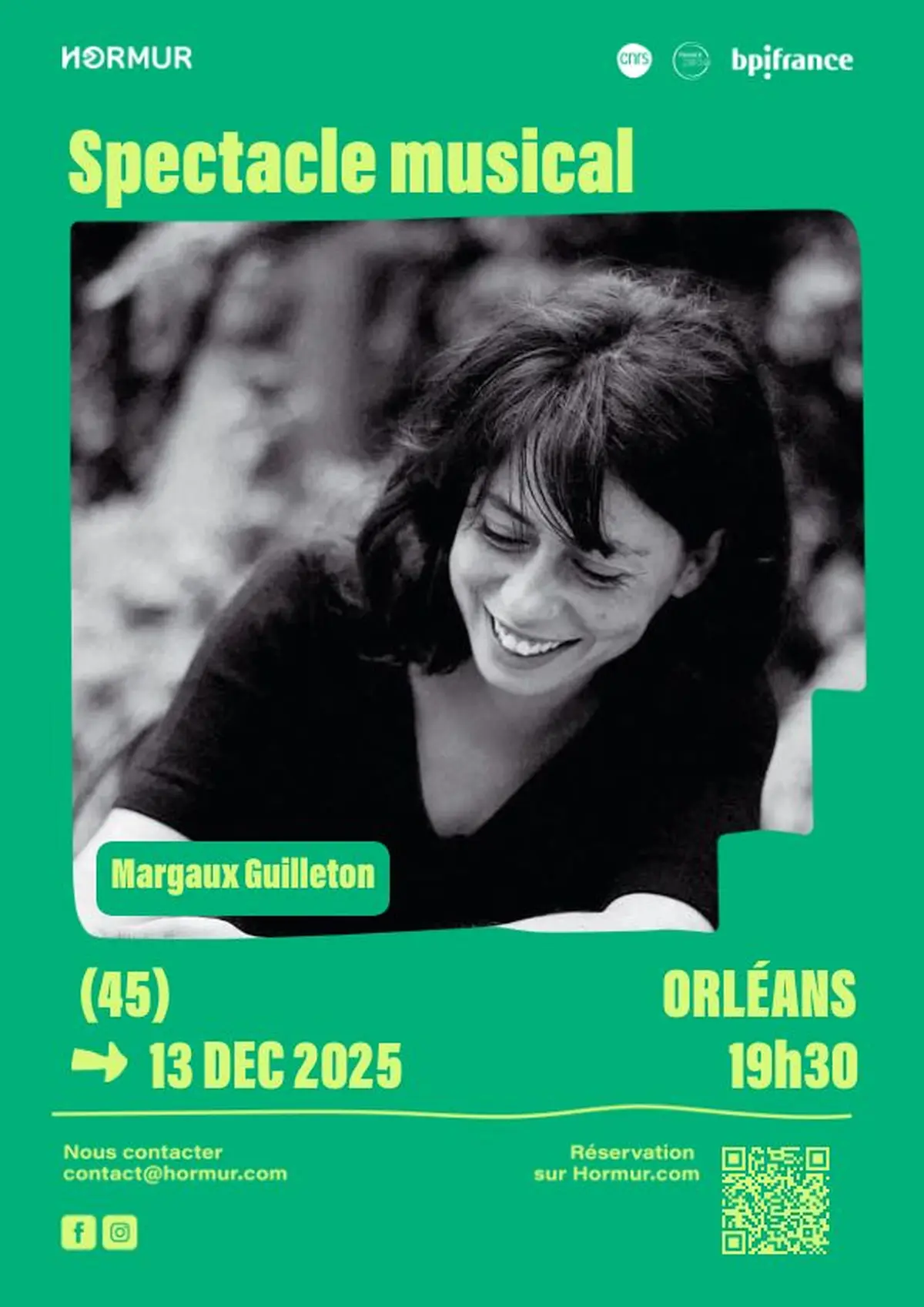 Spectacle musical avec Margaux Guilleton dans un lieu insolite à Orléans