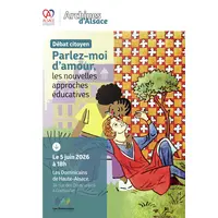 Débat citoyen : Parlez-moi d’amour, les nouvelles approches éducatives &copy; Conception et impression CeA/RH / Illustration : Anne Teuf, 2026