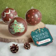 Boules de Noël chocolatées 
