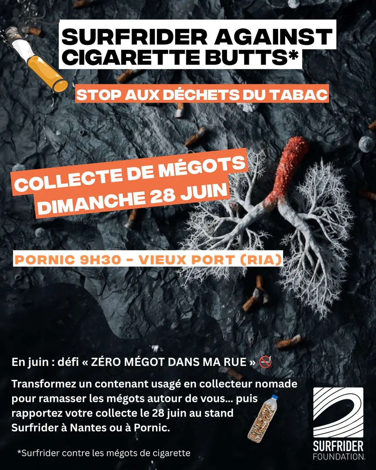 Zéro mégot dans ma rue - PORNIC - Surfrider contre les mégots de cigarette
