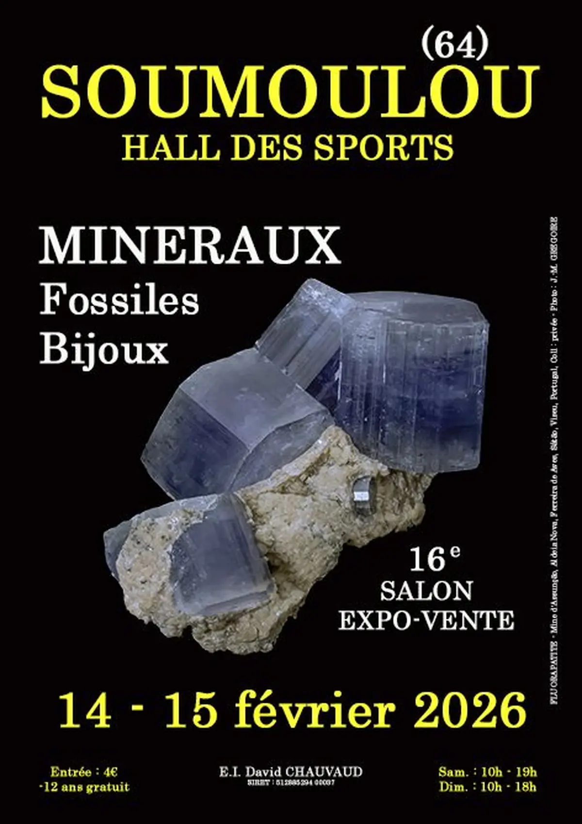 16e SALON Minéraux Fossiles Bijoux de SOUMOULOU (Pyrénées-Atlantiques)