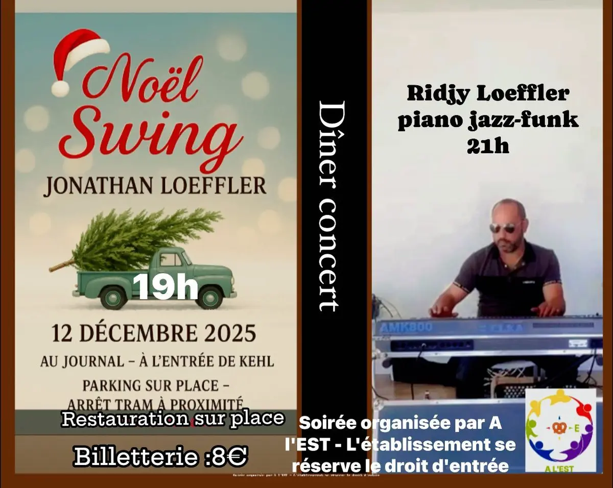 Concert/Jam Noel Swing Jazz Manouche Jonathan et Ridjy Loeffler avec A l'EST 