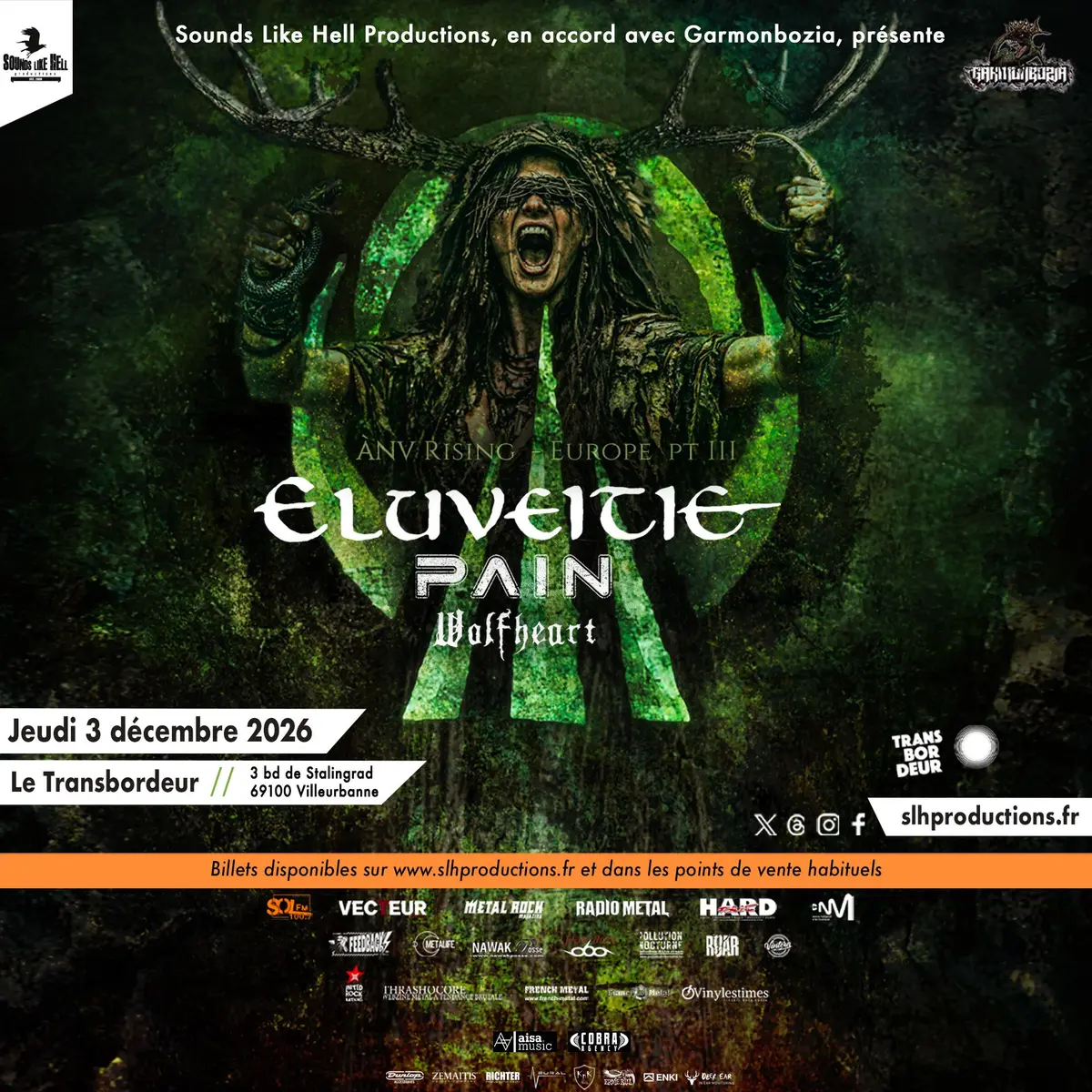 Eluveitie + Pain + Wolfheart