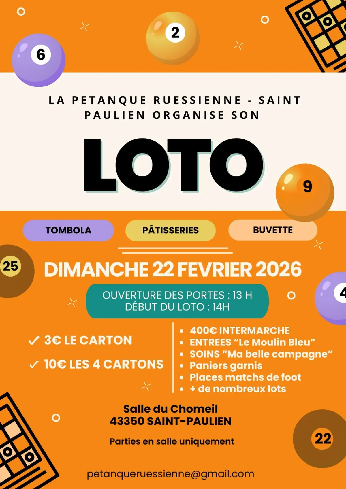 Loto pétanque Ruessienne 
