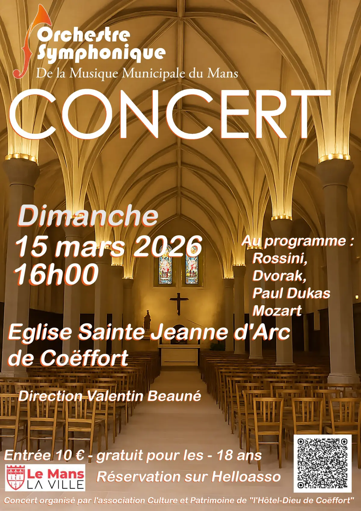 Concert de l'Orchestre Symphonique de la musique municipale du Mans