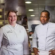 Dédicace avec les chefs Blanche Loiseau et Louis-Philippe Vigilant