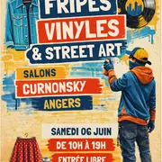 Grande vente de fripes, vinyles et street-art. Samedi 06 Juin 2026 à Angers.