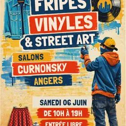 Grande vente de fripes, vinyles et street-art. Samedi 06 Juin 2026 à Angers.
