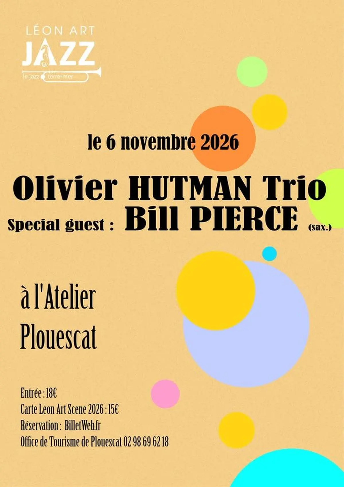 Olivier Hutman Trio invite Bill Pierce