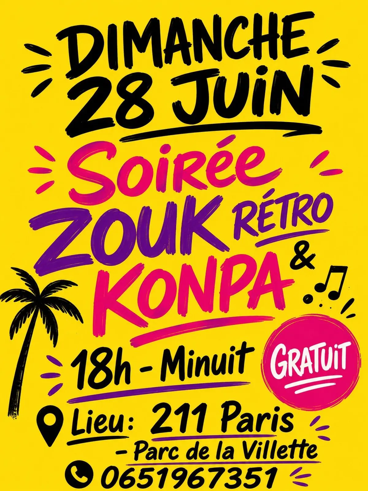 Soirée zouk rétro et konpa 