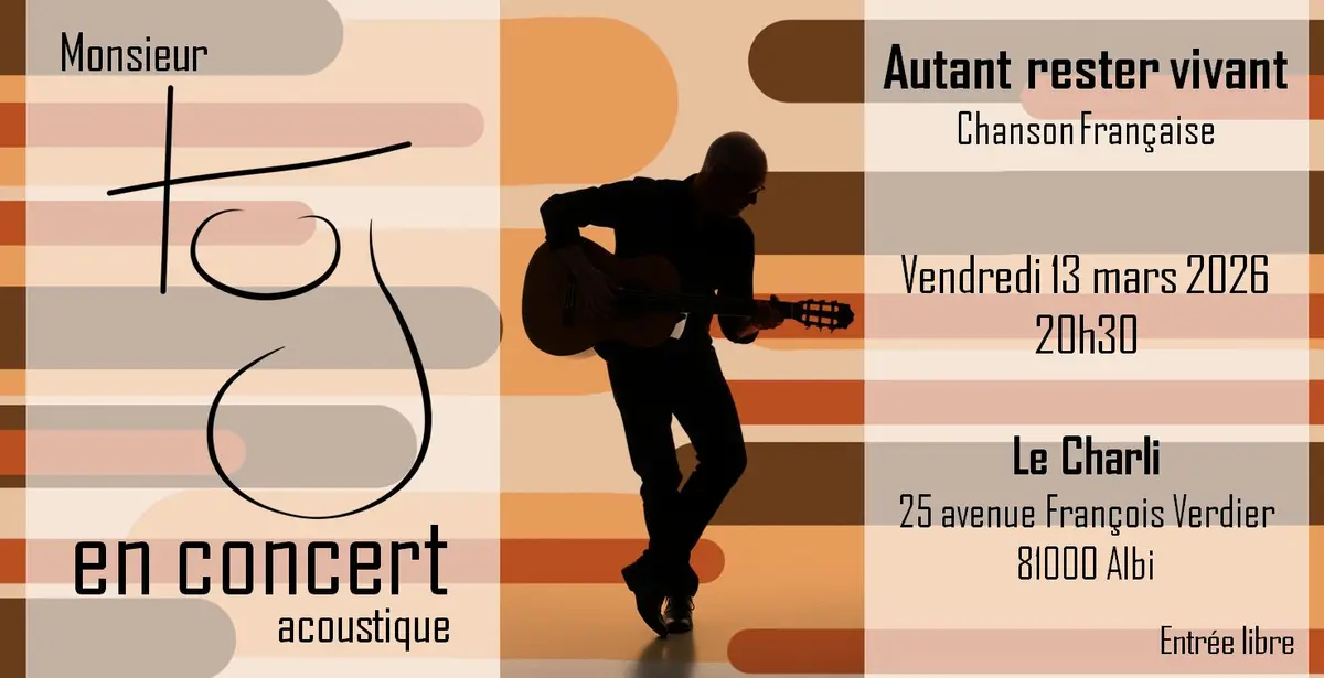 Monsieur Tuj en concert : « Autant rester vivant »