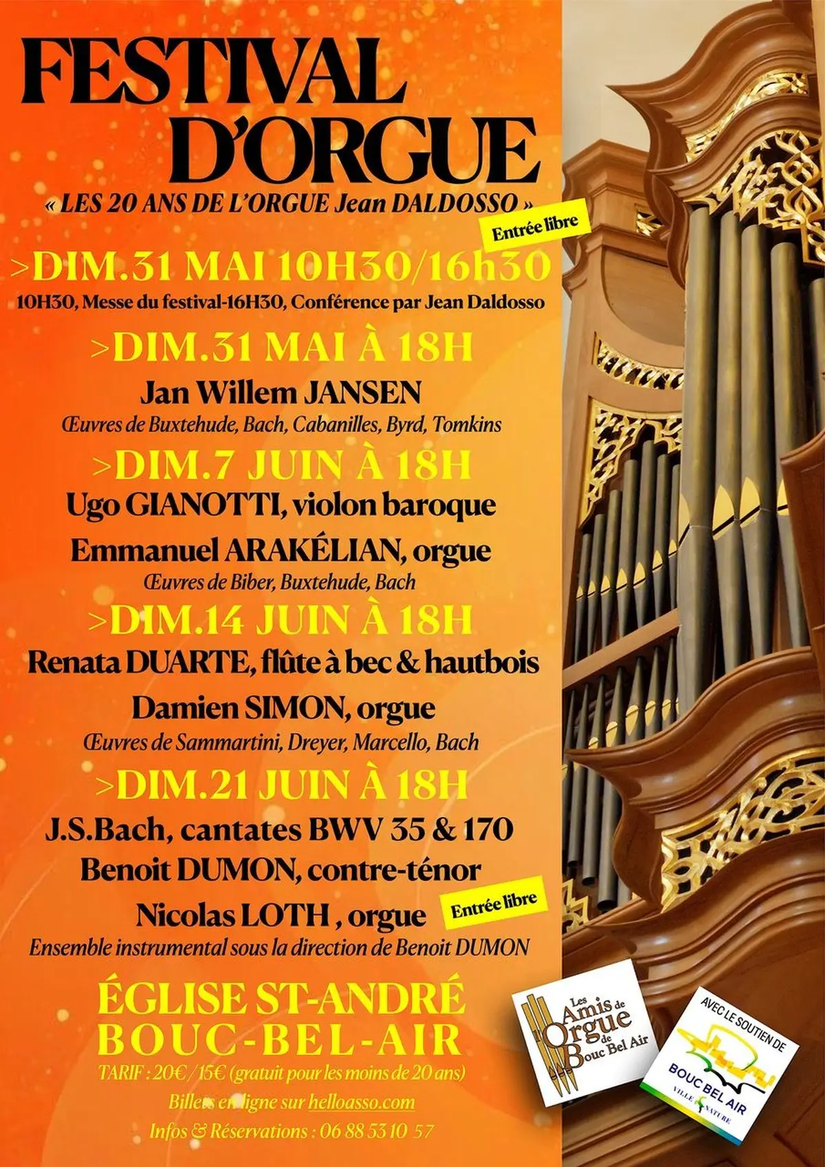 20éme Festival d'Orgue de Bouc-Bel-Air