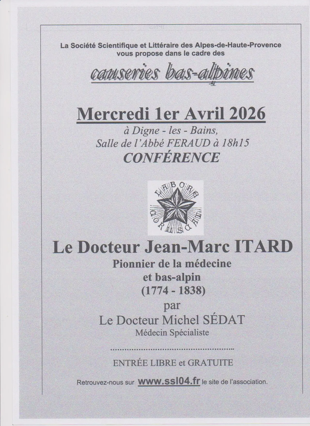 causeries bas-alpines