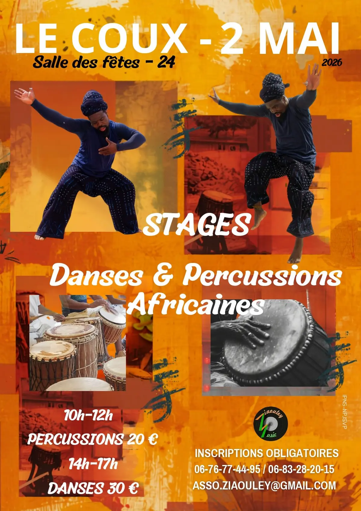 Stages percussions et danses Africaines