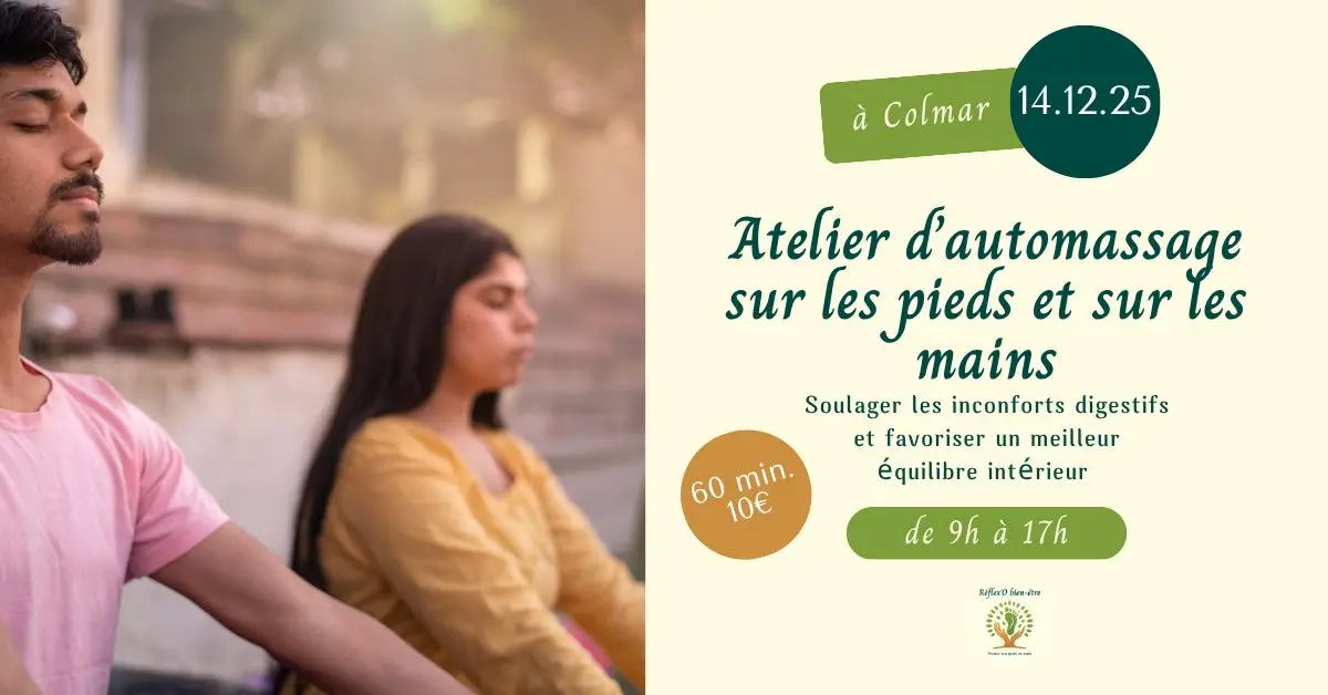 Atelier d’automassage en réflexologie – Confort digestif avant les fêtes