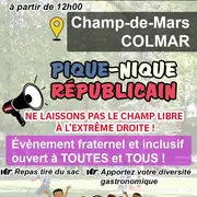 Pique-nique Républicain & Populaire - Samedi 30 mai 12H - Champ-de-Mars à COLMAR