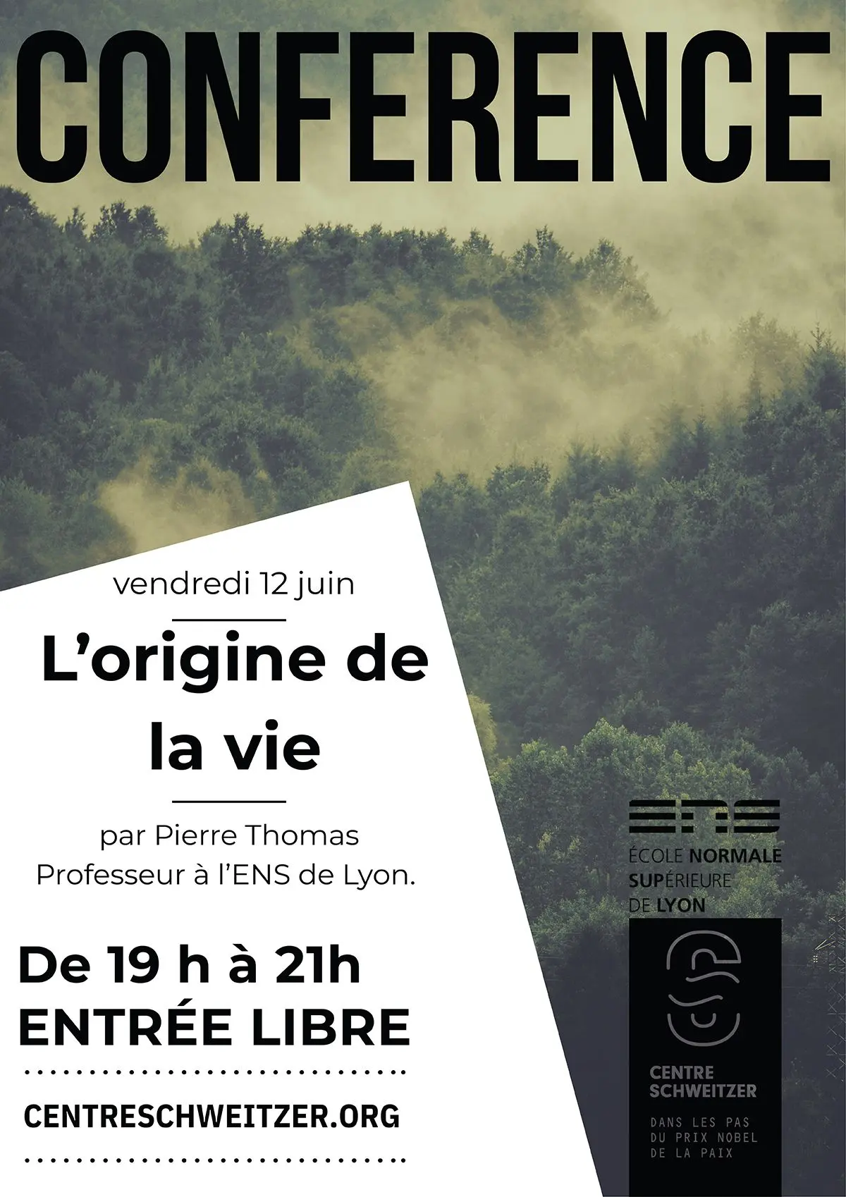 Conférence L'origine de la vie