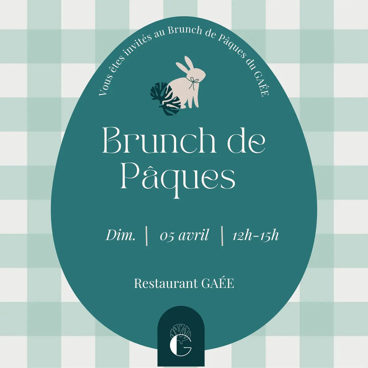 Brunch de Pâques 2026 à La Rochelle avec chasse aux œufs au GAEE