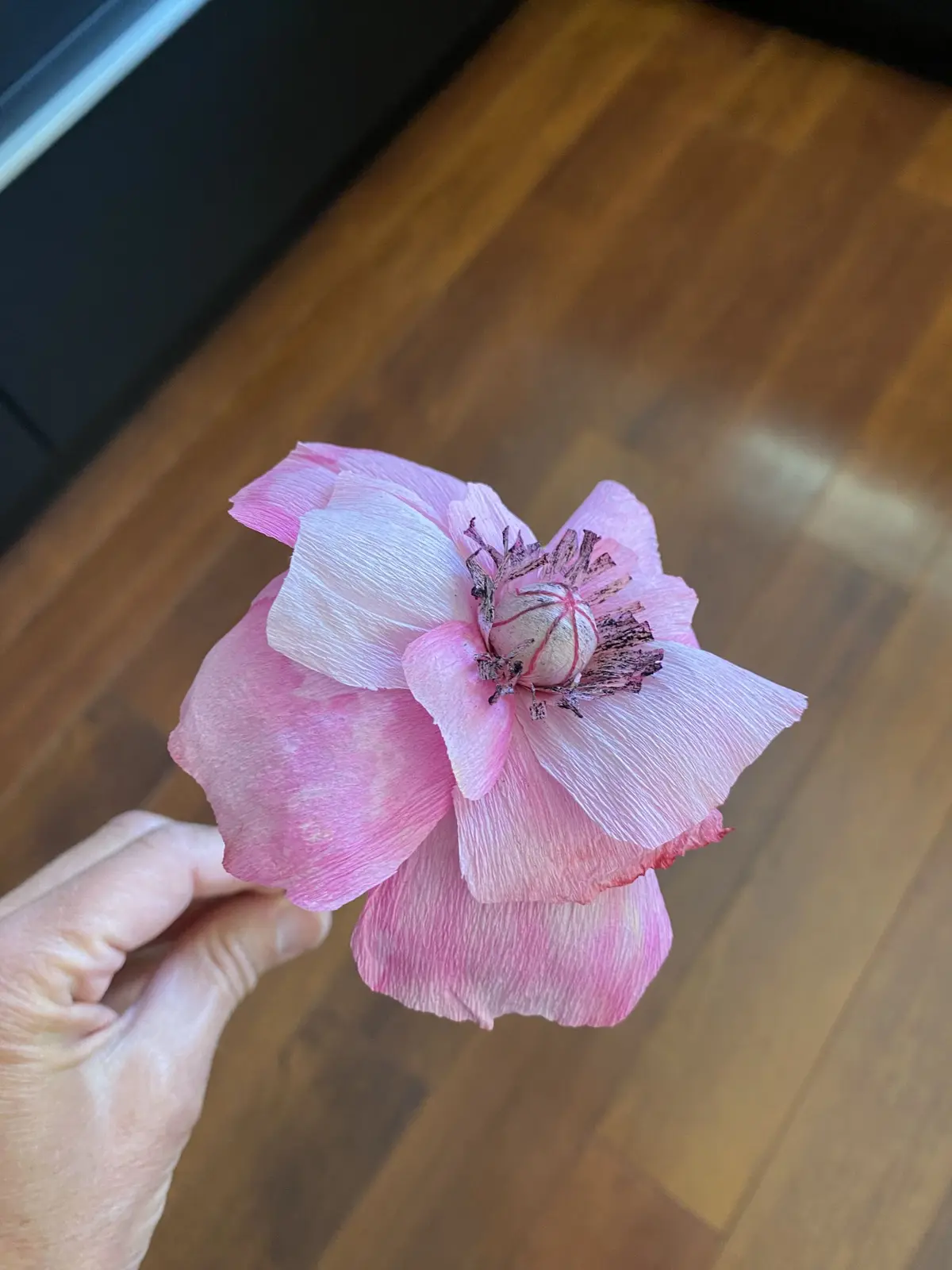 Atelier création fleur papier crépon