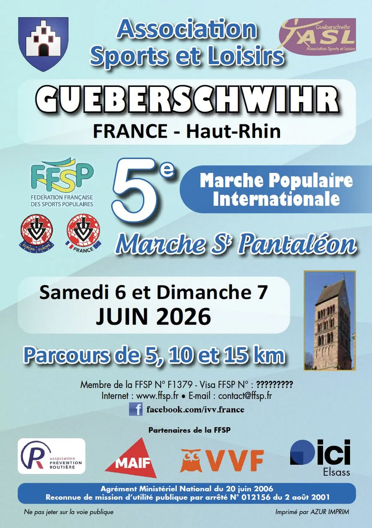 5ème Marche Populaire St Pantaléon de Gueberschwihr 