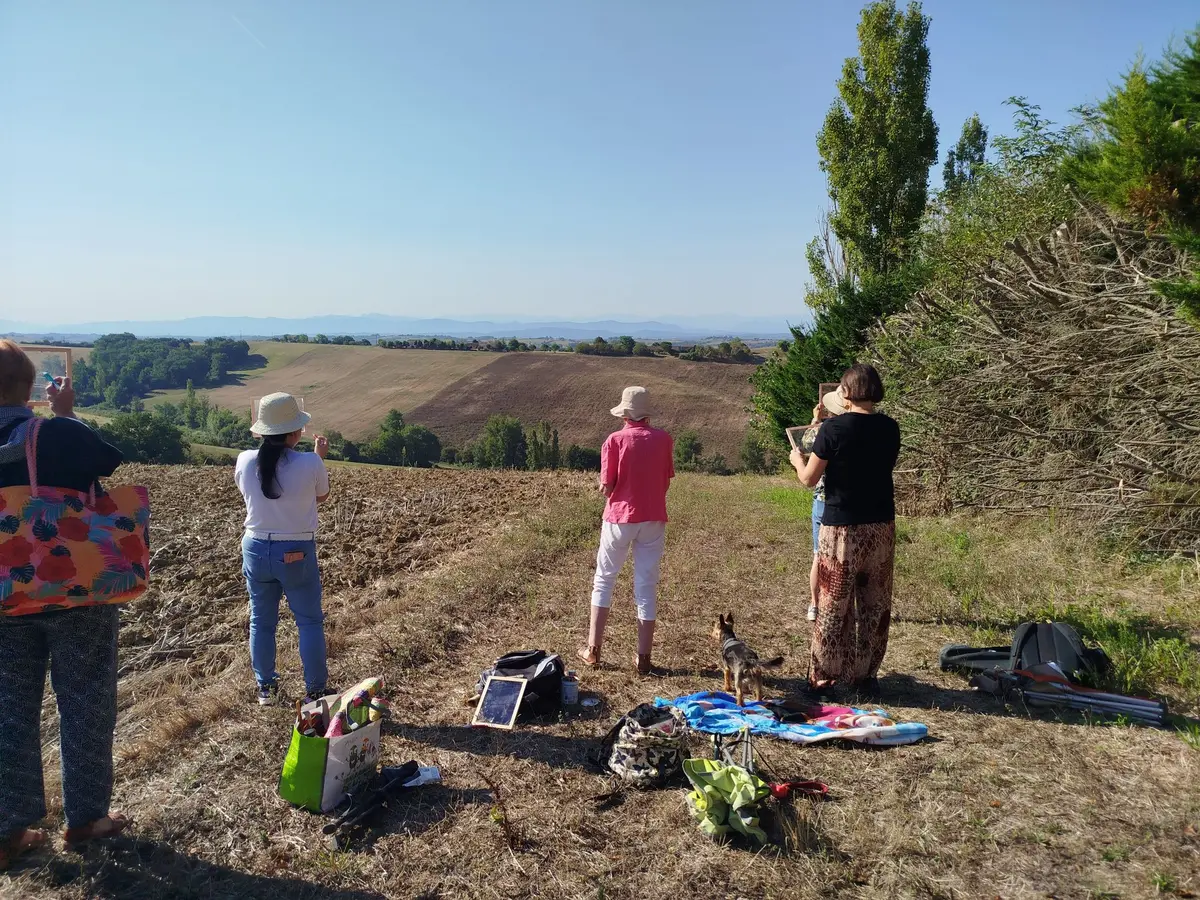 stage d'aquarelle en pleine nature