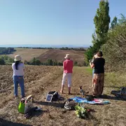 stage d'aquarelle en pleine nature