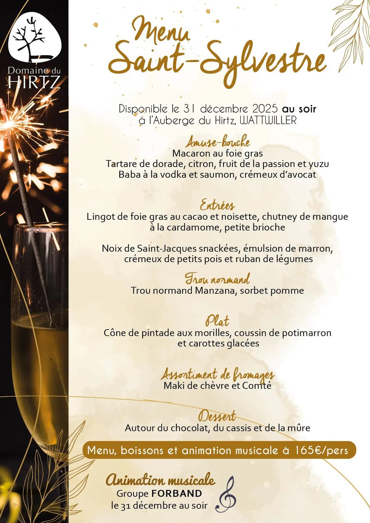 Soirée Saint-Sylvestre au cœur de la nature