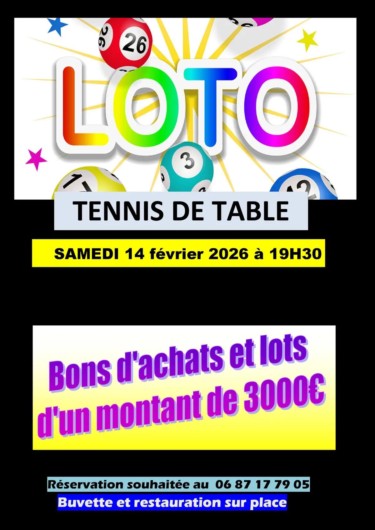 Loto du Tennis de Table de Dombasle