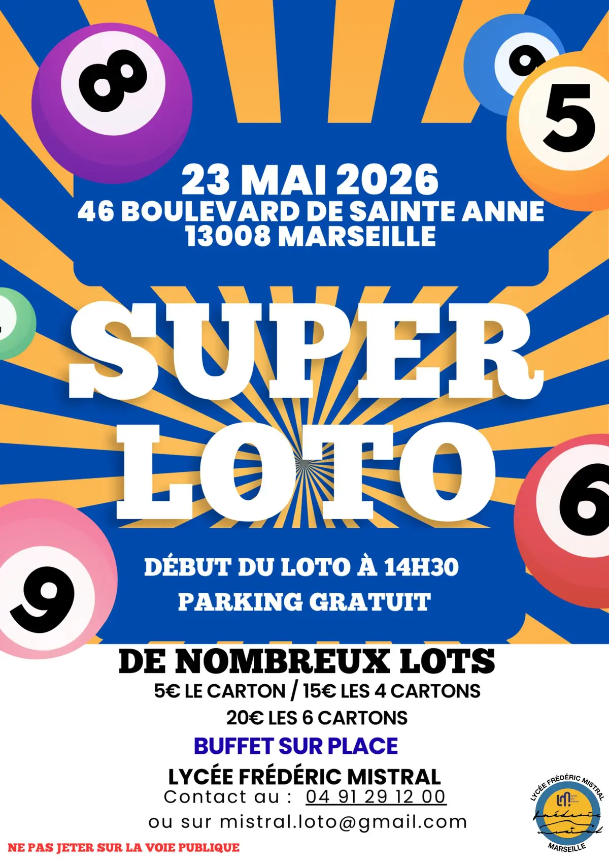 Loto de la Section Euro du Lycée Mistral (13008 Marseille)