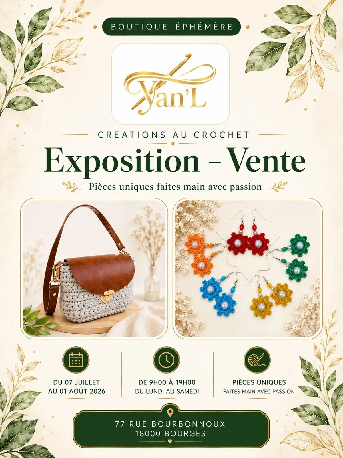 Yan'L Boutique Éphémère été 2026 (Créations au crochet)