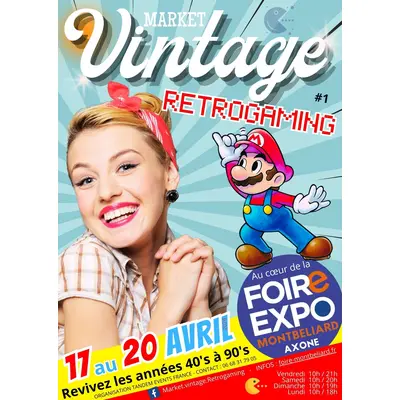 Market vintage et retrogaming de Montbéliard