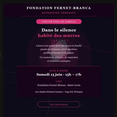 Atelier Yoga en famille à Fernet-Branca (french/english)