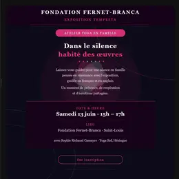 Yoga seul ou en famille à Fondation Fernet-Branca expo Tempesta (fr/en)