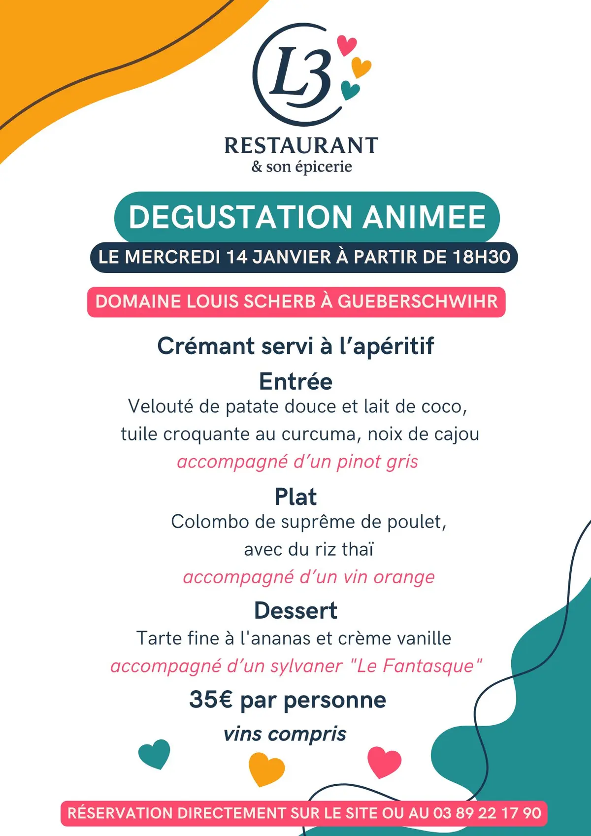 Soirée viticole avec le domaine LOUIS SCHERB de Gueberschwihr