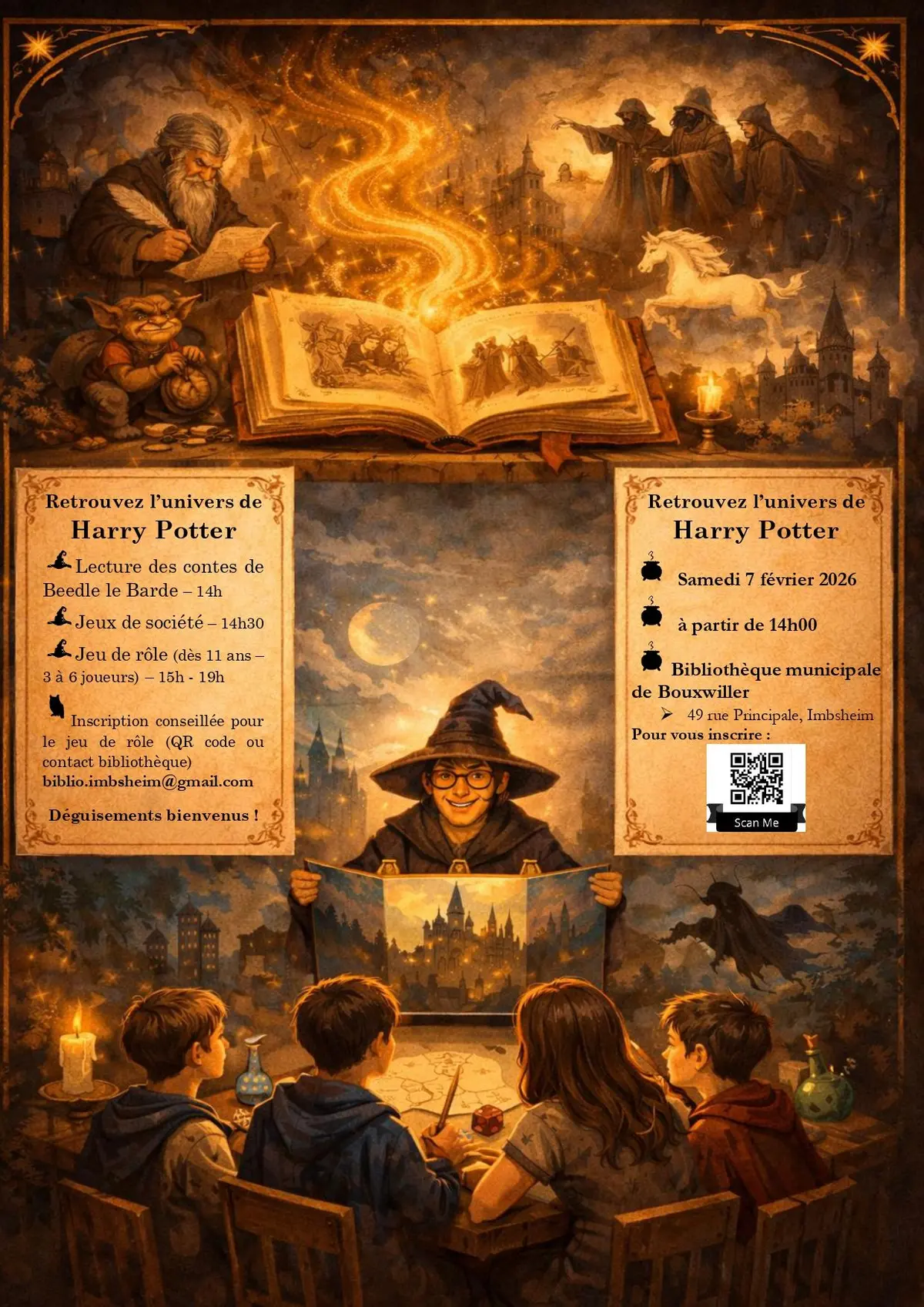 Après-midi Harry Potter à la Bibliothèque