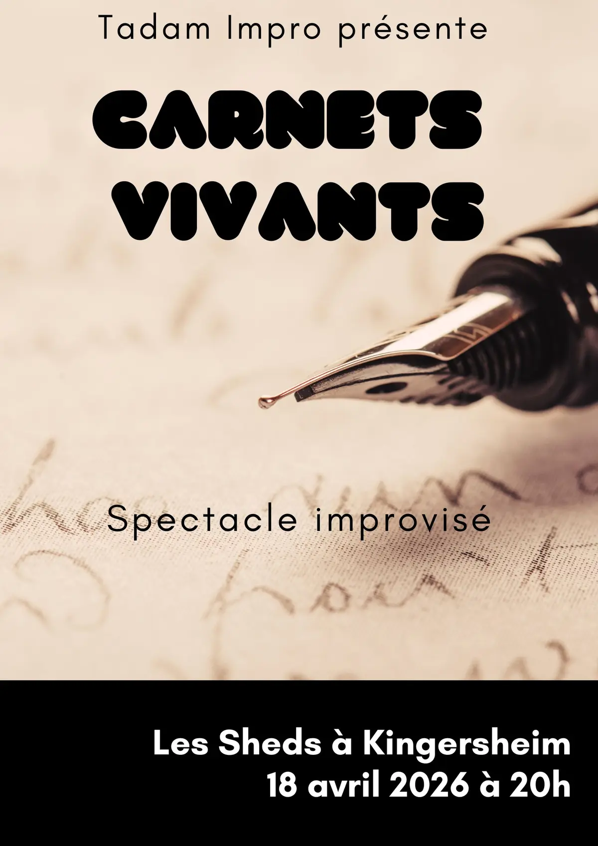 Carnets Vivants - Spectacle d'improvisation 