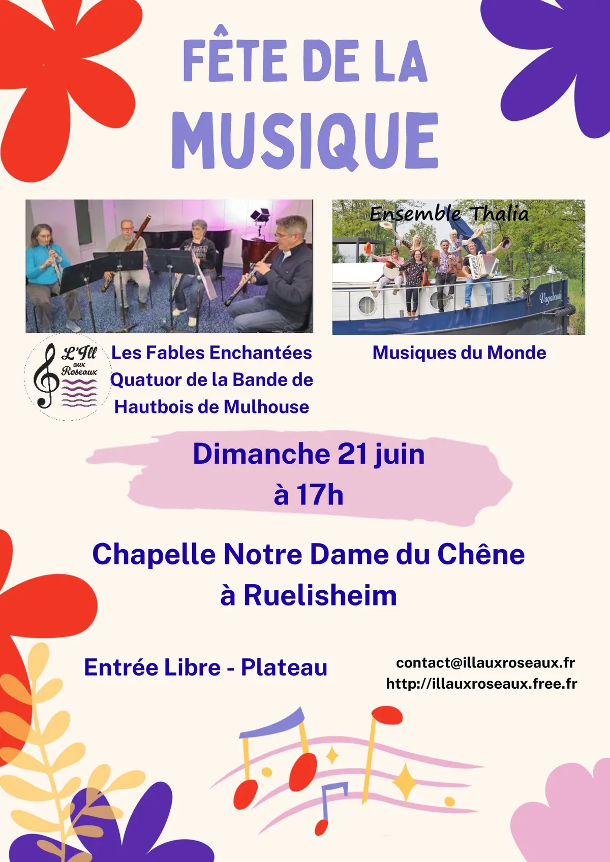 Concert du Quatuor de l’Ill Aux Roseaux et de l'ensemble Thalia