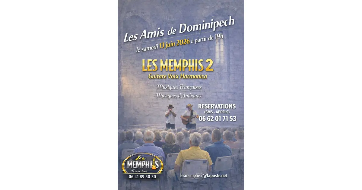 Le Duo LES MEMPHIS 2 Guitare Voix Harmonica en LIVE