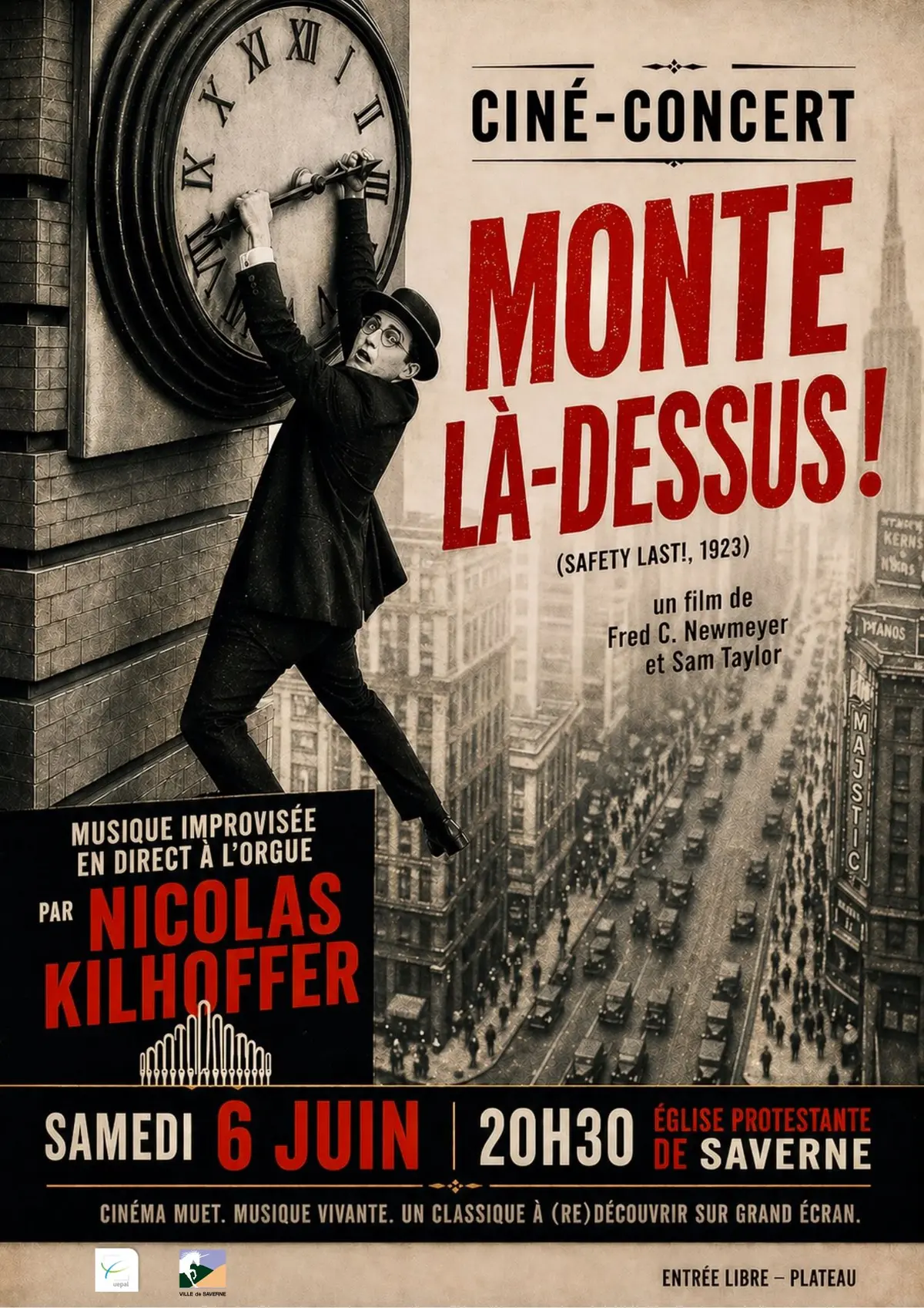 Ciné-concert par Nicolas Kilhoffer : Safety Last ! (1923)