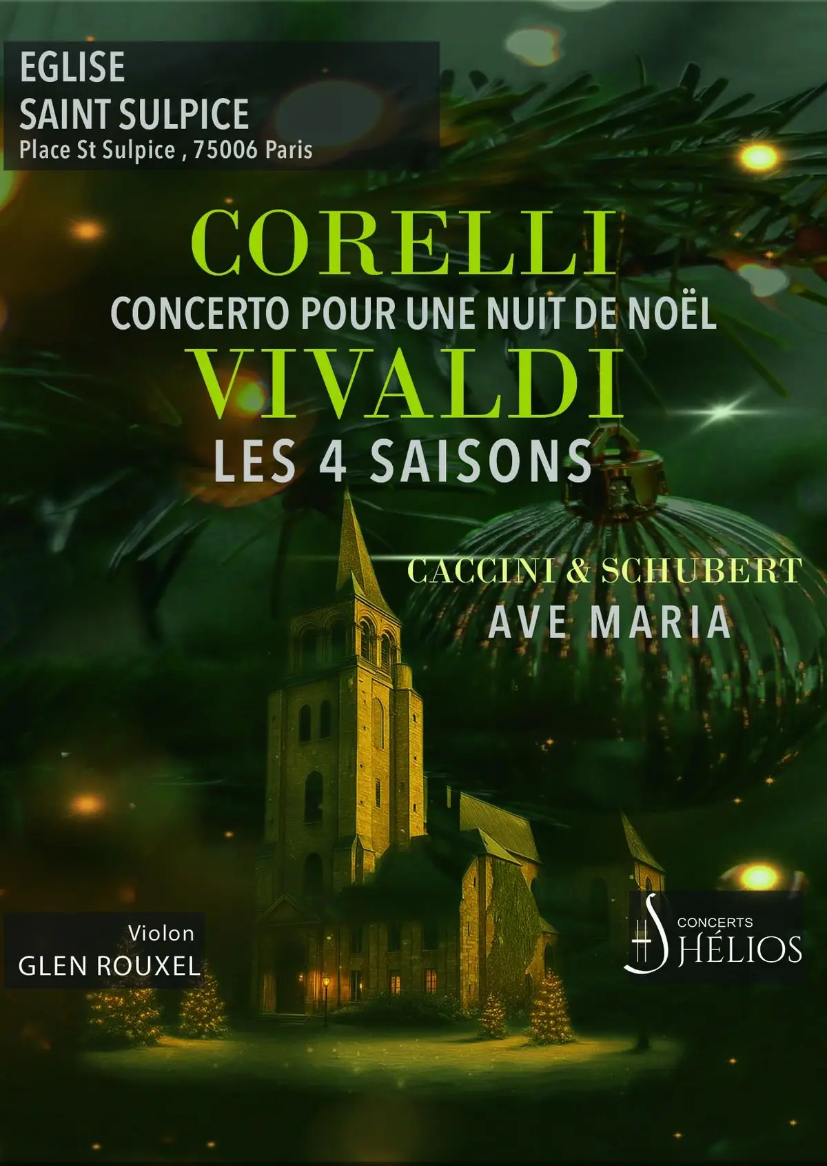 Concerto pour une Nuit de Noël de Corelli / Ave Maria  / 4 Saisons de Vivaldi 
