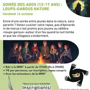 Soirée des ados (12-17 ans) : Loups-garous nature